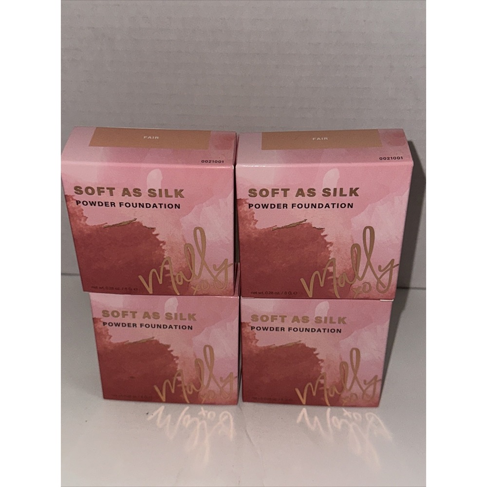 Mally Soft As Silk Powder Foundation Fair 0.28 Oz 4 Pk Beauty Make Up Brand New - Picture 4 of 16